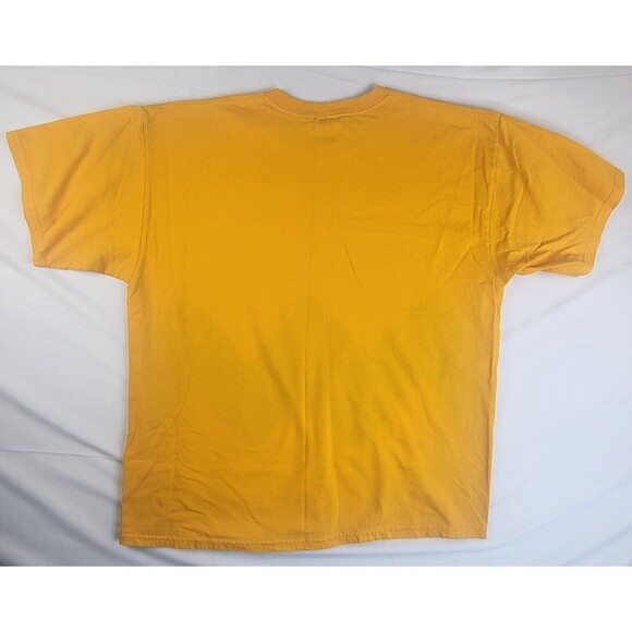 Vintage 90s Peanuts Charlie Brown Zig-Zag Stripe Yellow T-Shirt Mens XL - Picture 4 of 6